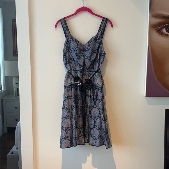 Marc Jacobs Bow Front Chiffon abstract Dress 8 - Picture 3 of 6